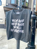 We're Here We're Queer cropped tank