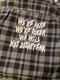 We're Here We're Queer flannel