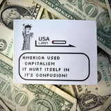 America Used Capitalism sticker