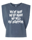 We're Here We're Queer cropped tank