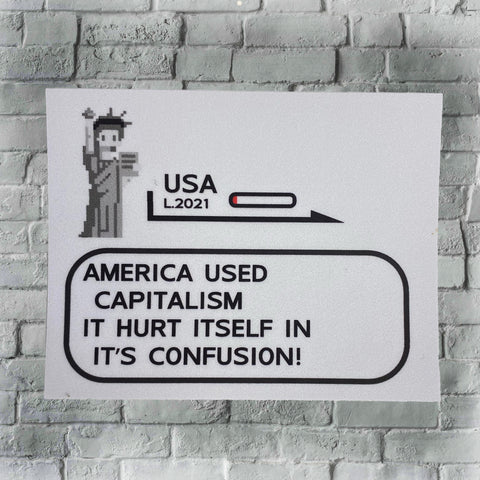 America Used Capitalism sticker