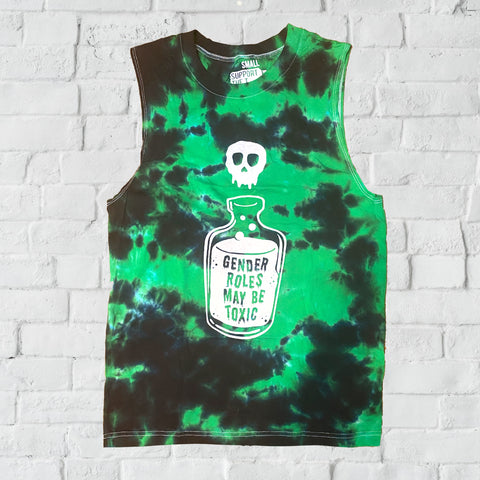 Gender Roles May Be Toxic hand dyed tank top